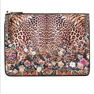 CAMILLA *Call of the Cathedral* animal print small canvas clutch pouch SOLD OUT